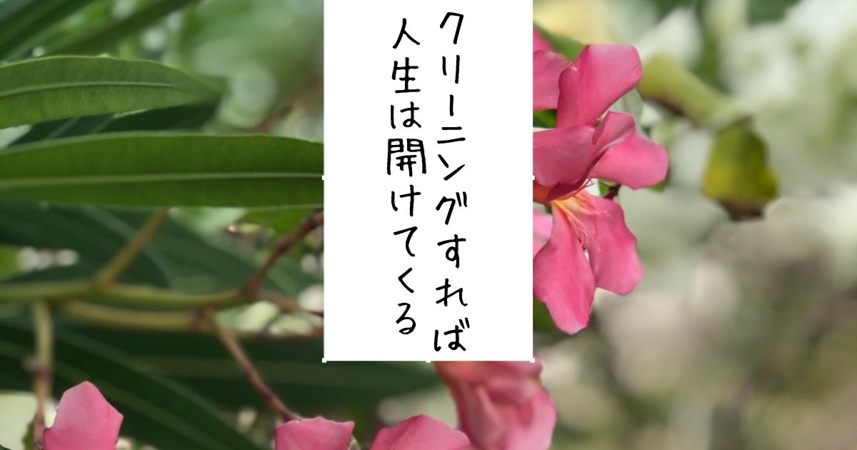 クリーニングすれば人生は開けてくる