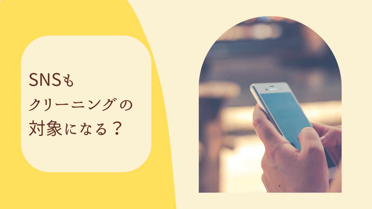 SNSもクリーニングの対象になる？